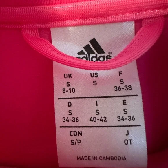 Hot pink Adidas jacket size Small - Picture 2 of 2